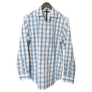 Banana Republic Plaid Button Down Shirt Mens Medium Blue Long Sleeve CLEAN!